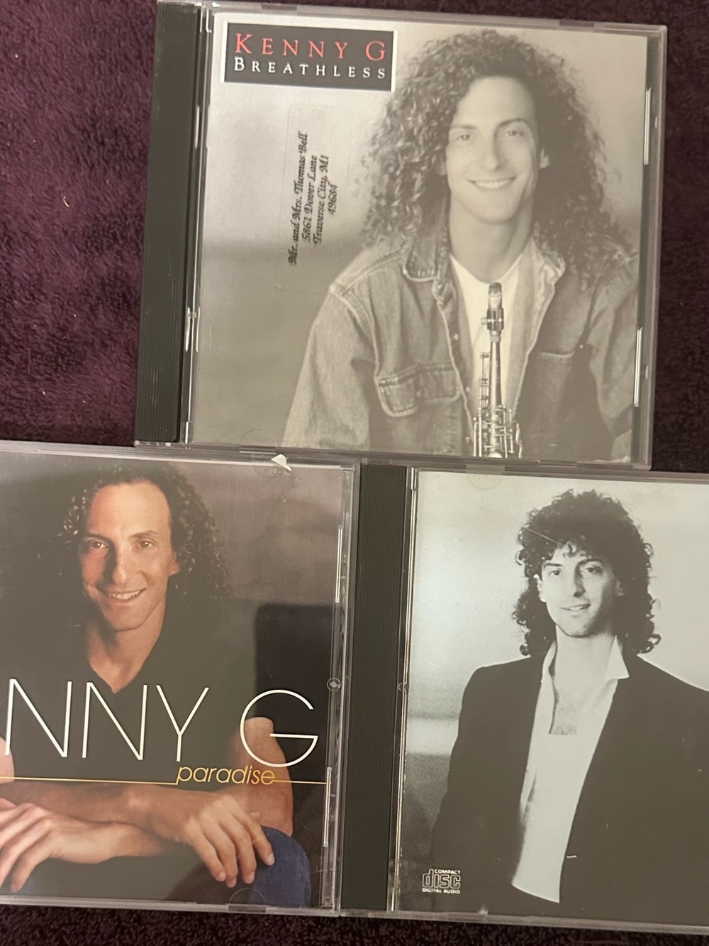 Lot of 3 Kenny G CDS  Breathless , Duotones & Paradise total of 35 tracks